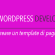 Creare un template di pagina wordpress