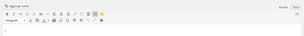 Scrivere un articolo su wordpress - Editor di testo