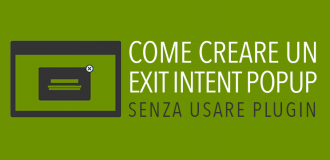 Come creare un exit popup senza plugin su wordpress